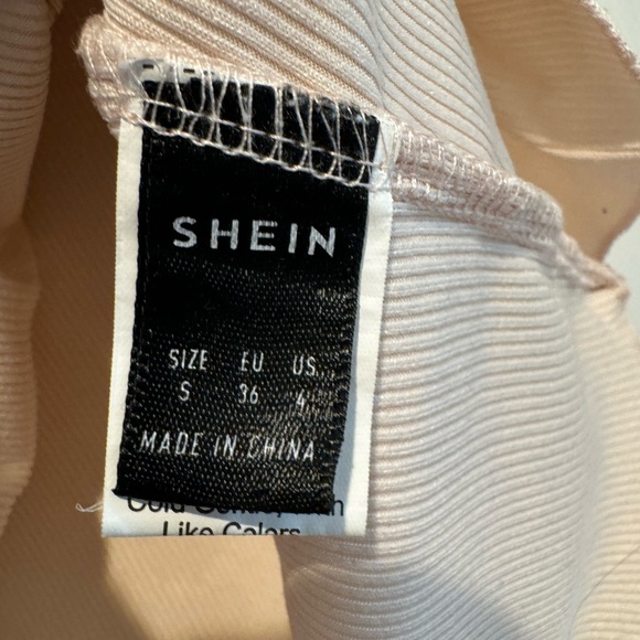 SHEIN Ribbed Cropped Neutral Sleeveless Top Size S - Picture 7 of 9